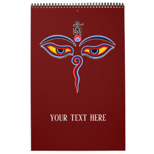 Wisdom Eyes Of Buddha - Bodhnath temple eyes Calendar