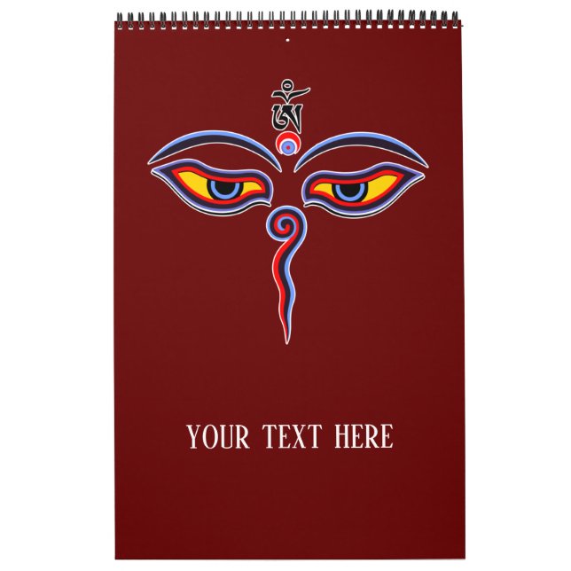 Wisdom Eyes Of Buddha - Bodhnath temple eyes Calendar (Cover)