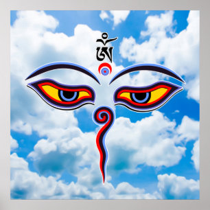 Wisdom Eyes Of Buddha - Bodhnath temple eyes Poster