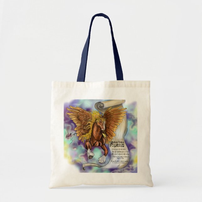 Wisdom from a Pegasus Tote Bag (Front)