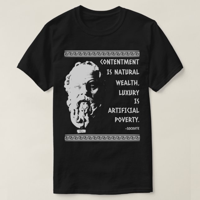 Wisdom from the great Socrates T-Shirt (Design Front)