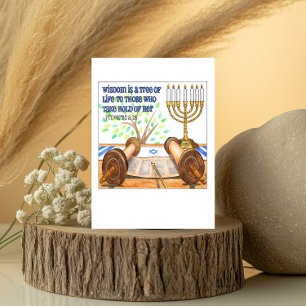 Wisdom is a Tree of Life Bat/Bar Mitzvah Card