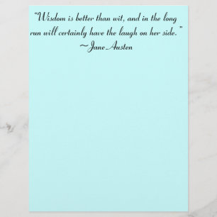Wisdom is Better Than Wit Jane Austen Quote