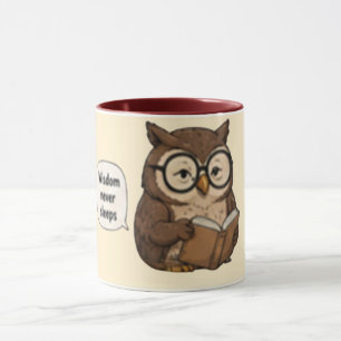 Wisdom Never Sleeps Inspirational Coffee Mug