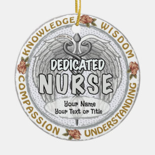 Wisdom nurse  ceramic ornament