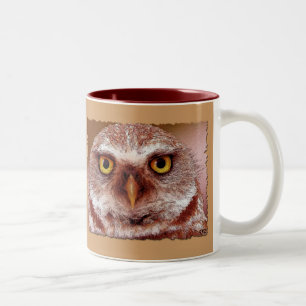 WISDOM OWL Two-Tone COFFEE MUG