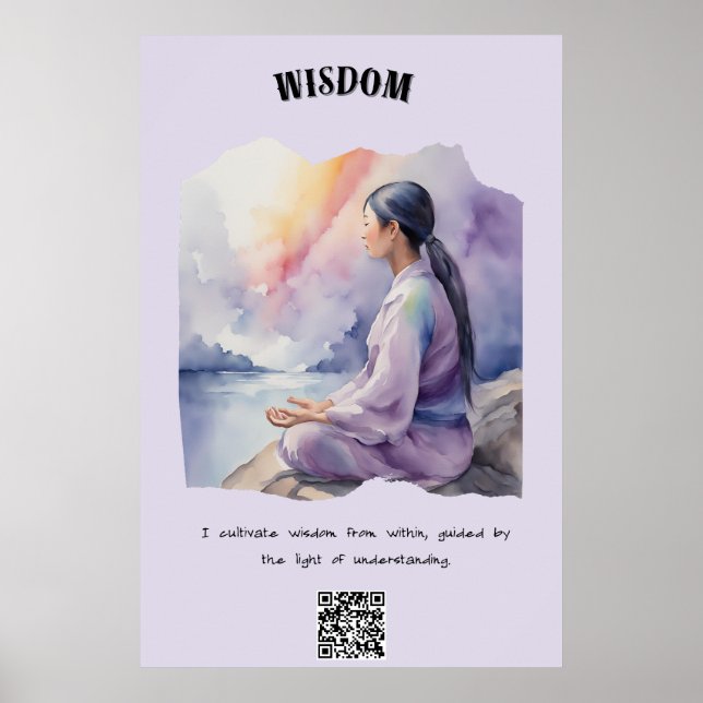 Wisdom Positive Affirmation Poster (Front)