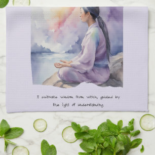 Wisdom Positive Affirmation Tea Towel