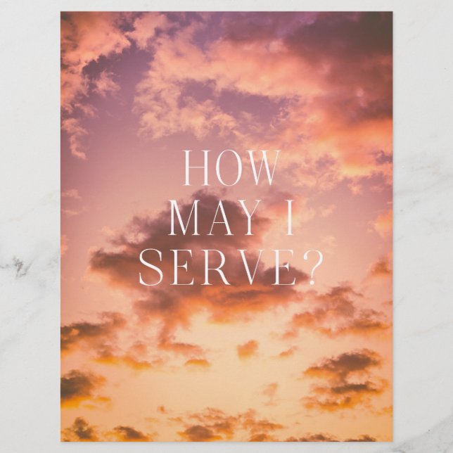 Wisdom Poster How may I serve? (Front)