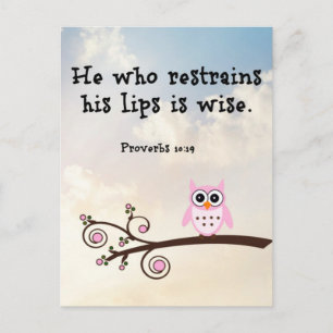 Wisdom - Proverbs 10:19 Postcard