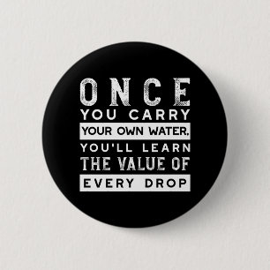 Wisdom Quote Design - Value of Every Drop 6 Cm Round Badge