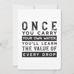 Wisdom Quote Design - Value of Every Drop Holiday Card