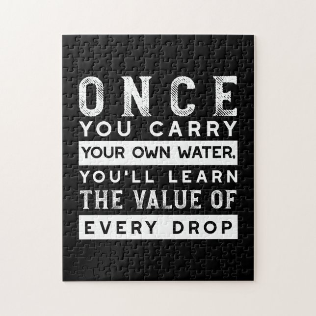 Wisdom Quote Design - Value of Every Drop Jigsaw Puzzle (Vertical)
