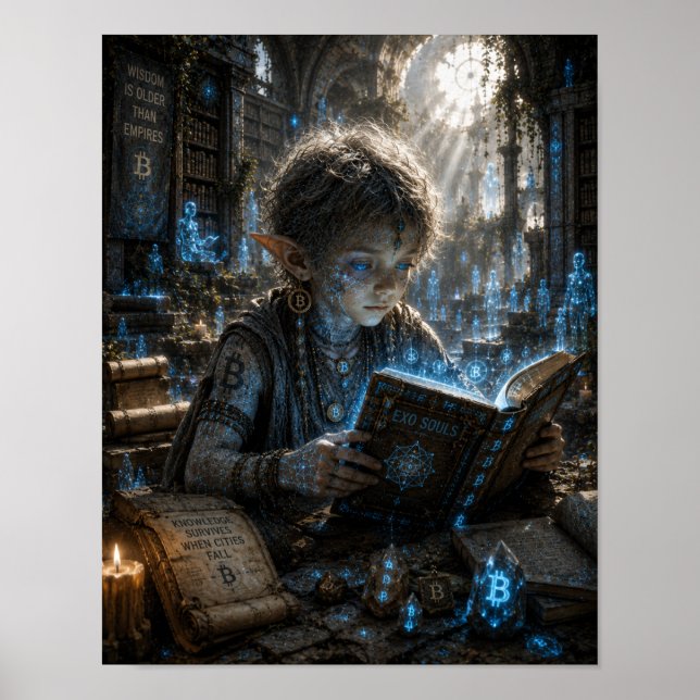 Wisdom / Rune Keeper / Ancient Library Poster (Front)