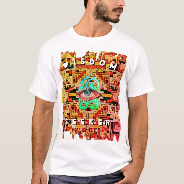 Wisdom Seeker Geomethric Tribal/Ethnic Eye T-Shirt (Front)