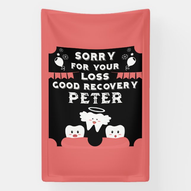 Wisdom Teeth Extraction Get Well Banner (Vertical)
