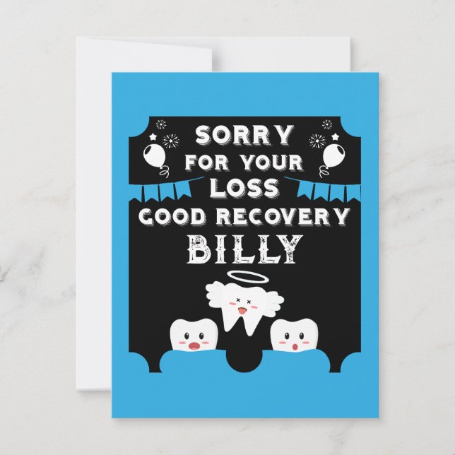Wisdom Teeth Extraction Get Well Card (Front)