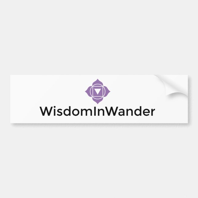 WisdomInWander Bumper Sticker (Front)
