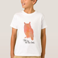 Wise as an Owl Typographical Watercolor