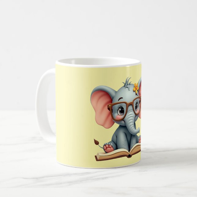 Wise Baby Elephant Coffee Mug (Front Left)