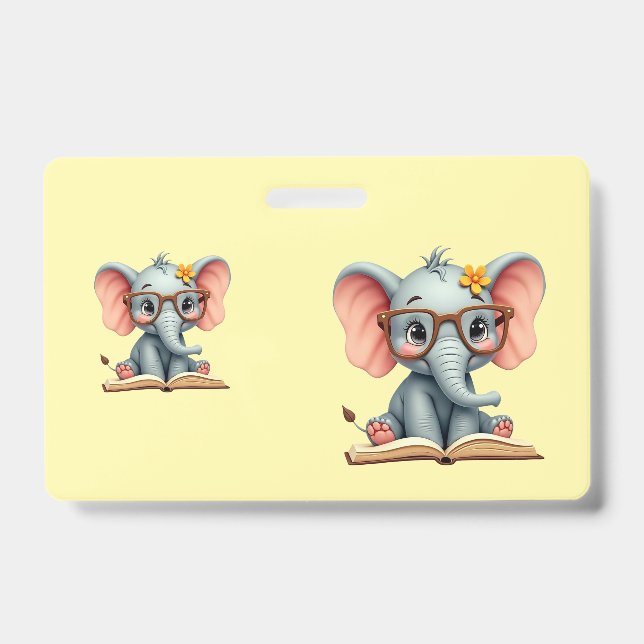 Wise Baby Elephant ID Badge (Front)