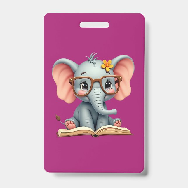 Wise Baby Elephant ID Badge (Front)