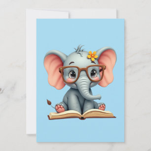 Wise Baby Elephant Invitation