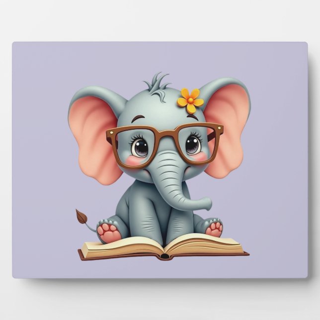 Wise Baby Elephant Plaque (Front)