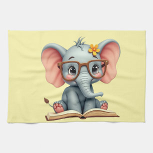 Wise Baby Elephant Tea Towel