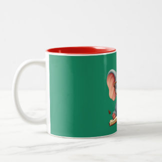Wise Baby Elephant Two-Tone Coffee Mug