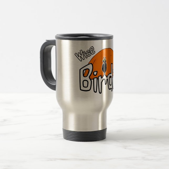 Wise birdie  travel mug (Front Left)