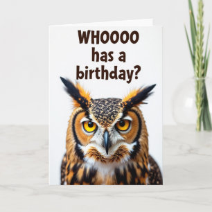 Wise Birthday Bird Portrait Card