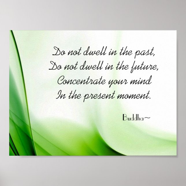 Wise Buddha Quote Abstract Poster (Front)