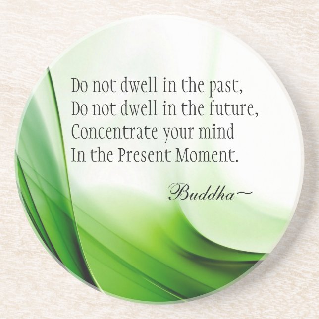 Wise Buddha Quote Coaster (Front)