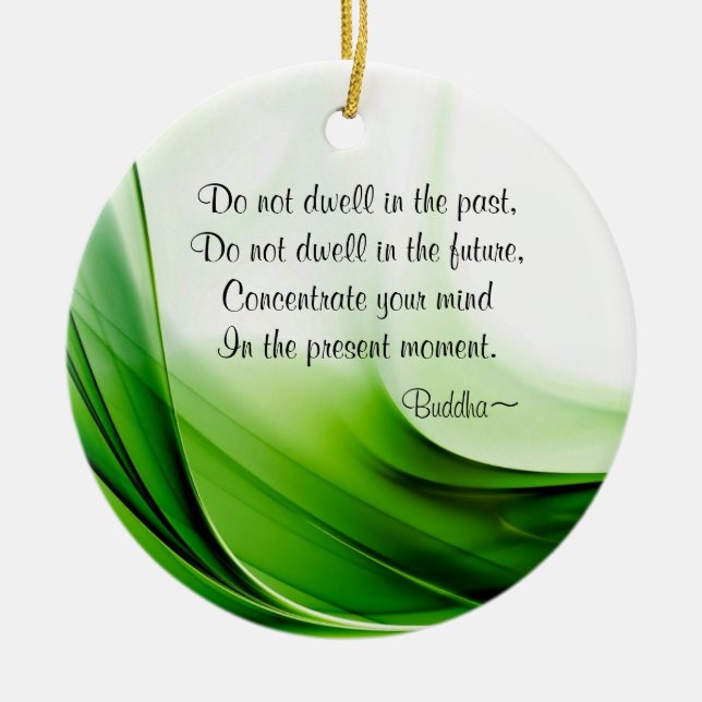 Wise Buddha Quotes Abstract Christmas Ornament (Front)