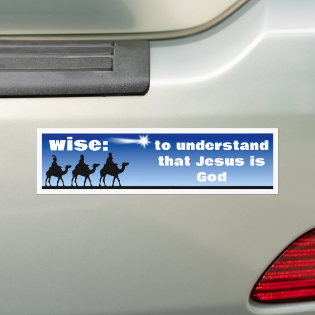 Wise Bumper Sticker (On Car)