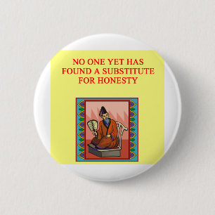 wise chinese proverb 6 cm round badge