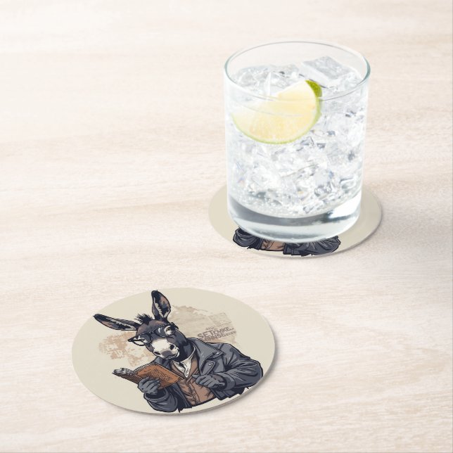 Wise Donkey — Coaster Set (Insitu)