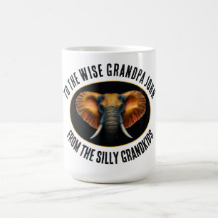 Wise Elephant Golden Ears Art Painting Coffee Mug
