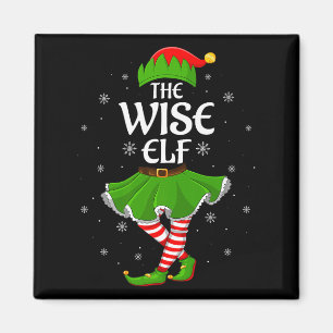 Wise Elf Christmas Family Girls Women Elf Squad Xm Magnet