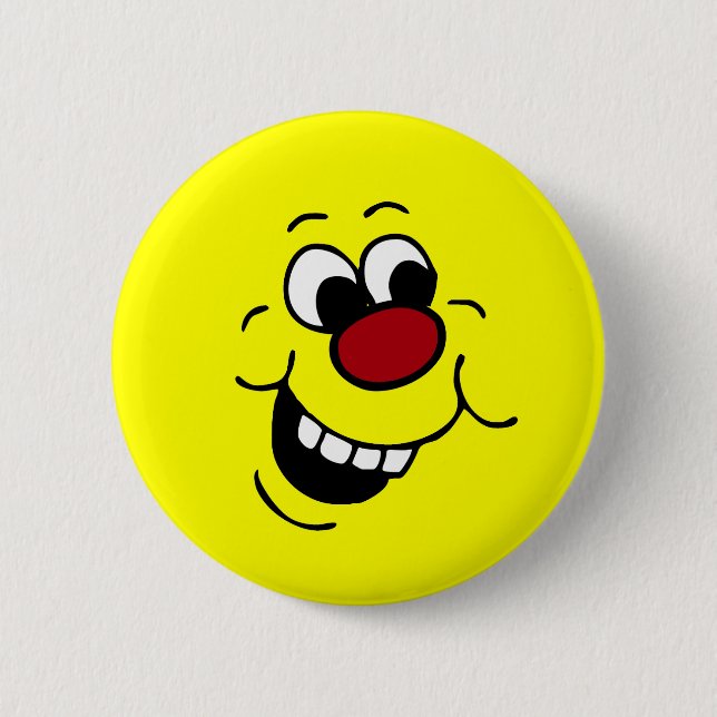 Wise Face Grumpey 6 Cm Round Badge (Front)