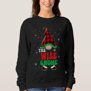 Wise Gnome Buffalo Plaid Matching Family Christmas Sweatshirt