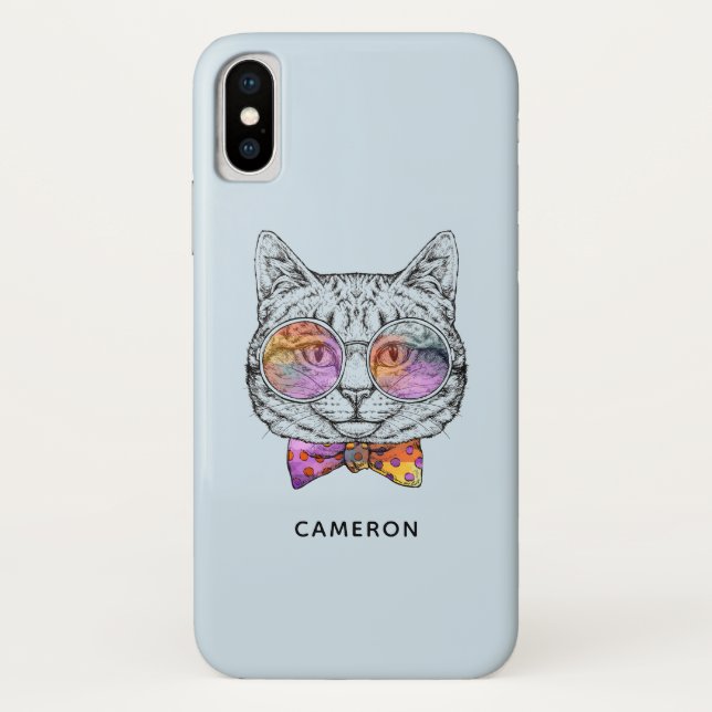 Wise Kitty Kat | Add Your Name Case-Mate iPhone Case (Back)