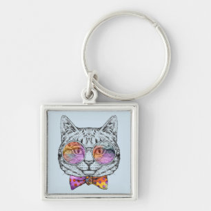 Wise Kitty Kat Key Ring