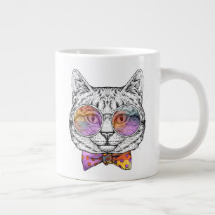 Wise Kitty Kat Large Coffee Mug