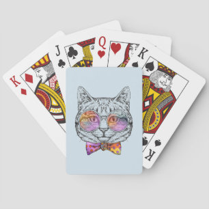 Wise Kitty Kat Playing Cards