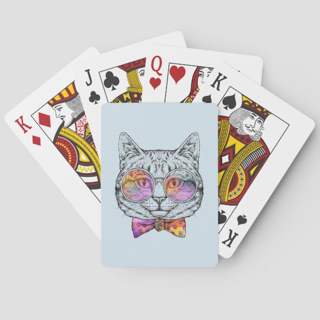 Wise Kitty Kat Playing Cards (Back)