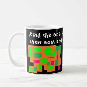 Wise love message on art decor lime pink peach coffee mug
