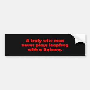 Wise Man Leapfrog Unicorn Bumper Sticker