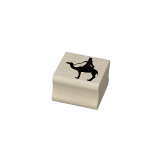 Wise Man on Camel Wood Art Stamp